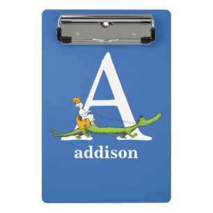 Dr. Seuss's ABC: Letter A - White   Add Your Name Mini Clipboard