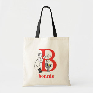 Dr. Seuss's ABC: Letter B - Red   Add Your Name Tote Bag