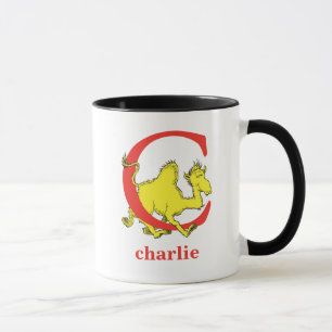 Dr. Seuss's ABC: Letter C - Red Add Your Name Mug