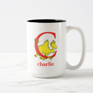 Dr. Seuss's ABC: Letter C - Red Add Your Name Two-Tone Coffee Mug