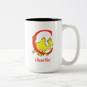 Dr. Seuss's ABC: Letter C - Red   Add Your Name Two-Tone Coffee Mug