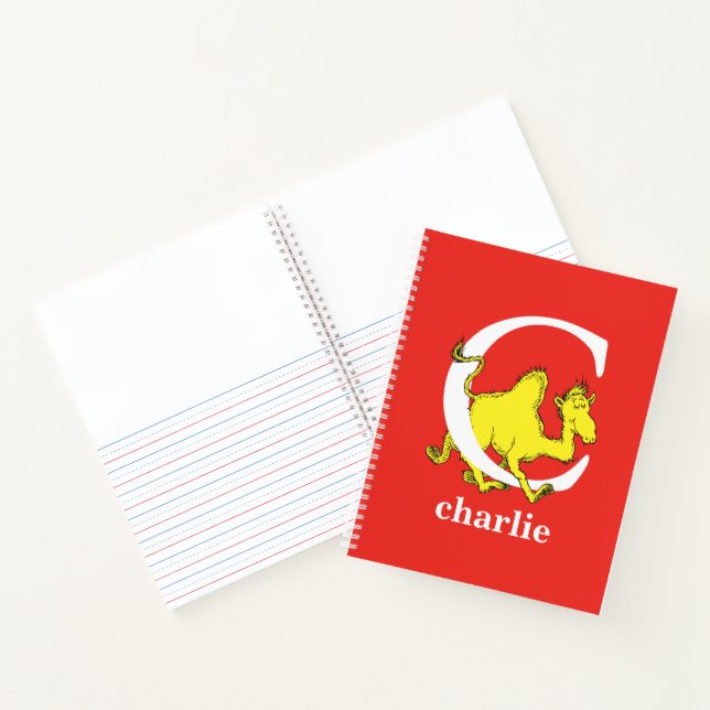 Dr. Seuss's ABC: Letter C - White | Add Your Name Notebook (Inside)
