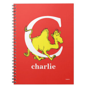 Dr. Seuss's ABC: Letter C - White   Add Your Name Spiral Notebook