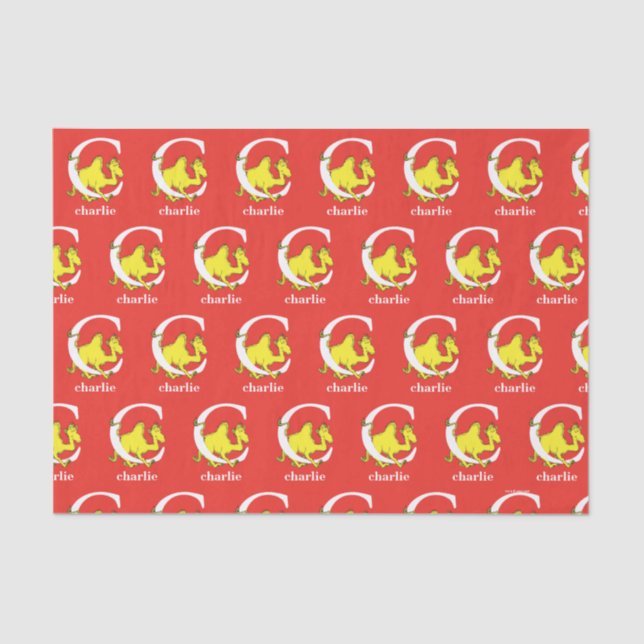 Dr. Seuss's ABC: Letter C - White | Add Your Name Tissue Paper (Front)