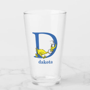 Dr. Seuss's ABC: Letter D - Blue   Add Your Name Glass