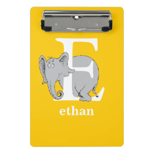 Dr. Seuss's ABC: Letter E - White Add Your Name Mini Clipboard