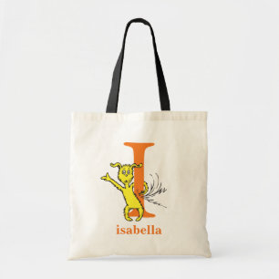 Dr. Seuss's ABC: Letter I - Orange Add Your Name Tote Bag
