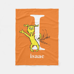 Dr. Seuss's ABC: Letter I - White   Add Your Name Fleece Blanket