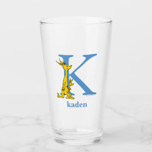 Dr. Seuss's ABC: Letter K - Blue   Add Your Name Glass