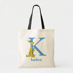 Dr. Seuss's ABC: Letter K - Blue   Add Your Name Tote Bag