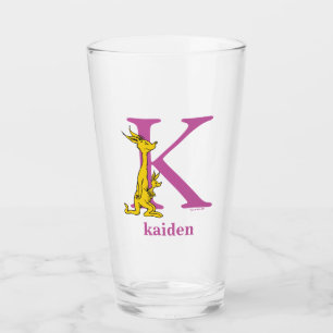 Dr. Seuss's ABC: Letter K - Purple   Add Your Name Glass