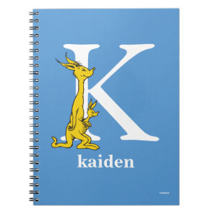 Dr. Seuss's ABC: Letter K - White Add Your Name Spiral Notebook