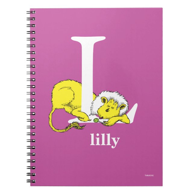 Dr. Seuss's ABC: Letter L - White | Add Your Name Notebook (Front)