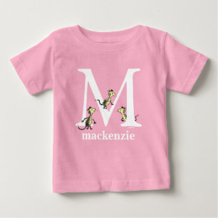 Dr. Seuss's ABC: Letter M - White Add Your Name Baby T-Shirt