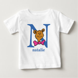 Dr. Seuss's ABC: Letter N - Blue Add Your Name Baby T-Shirt