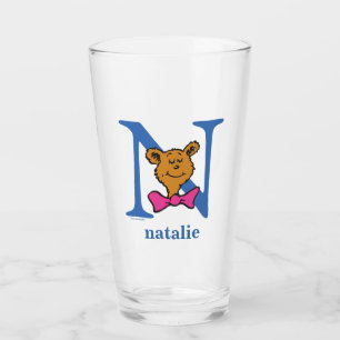 Dr. Seuss's ABC: Letter N - Blue Add Your Name Glass