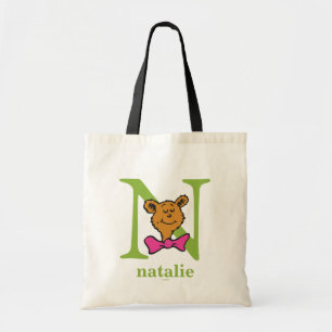 Dr. Seuss's ABC: Letter N - Green   Add Your Name Tote Bag