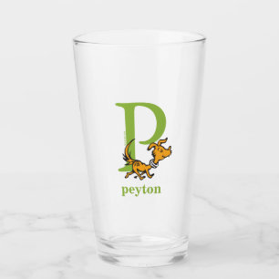 Dr. Seuss's ABC: Letter P - Green Add Your Name Glass