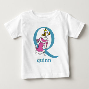 Dr. Seuss's ABC: Letter Q - Blue   Add Your Name Baby T-Shirt