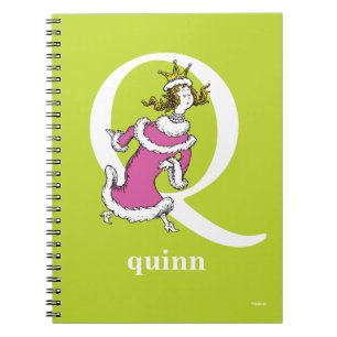 Dr. Seuss's ABC: Letter Q - White   Add Your Name Spiral Notebook