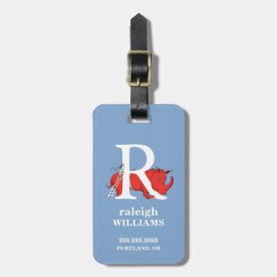 Dr. Seuss's ABC: Letter R - White   Add Your Name Luggage Tag
