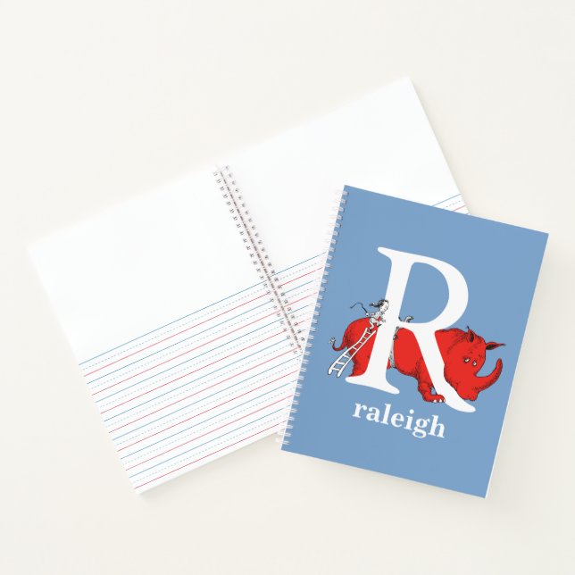 Dr. Seuss's ABC: Letter R - White | Add Your Name Notebook (Inside)