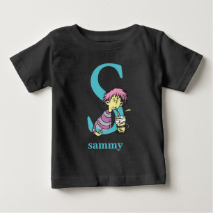 Dr. Seuss's ABC: Letter S - Blue   Add Your Name Baby T-Shirt