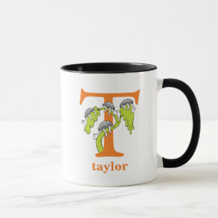 Dr. Seuss's ABC: Letter T - Orange Add Your Name Mug