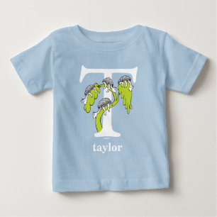 Dr. Seuss's ABC: Letter T - White Add Your Name Baby T-Shirt