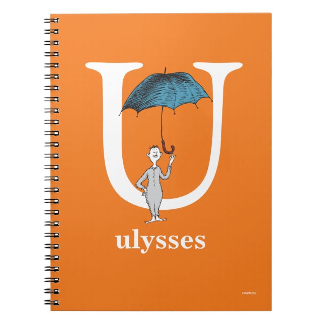 Dr. Seuss's ABC: Letter U - White | Add Your Name Notebook (Front)