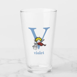 Dr. Seuss's ABC: Letter V - Blue   Add Your Name Glass