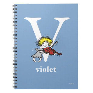 Dr. Seuss's ABC: Letter V - White Add Your Name Spiral Notebook