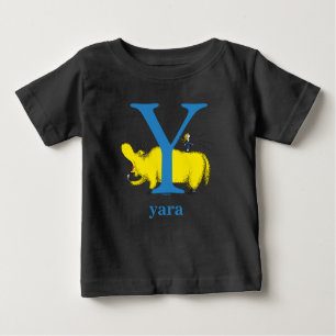 Dr. Seuss's ABC: Letter Y - Blue Add Your Name Baby T-Shirt