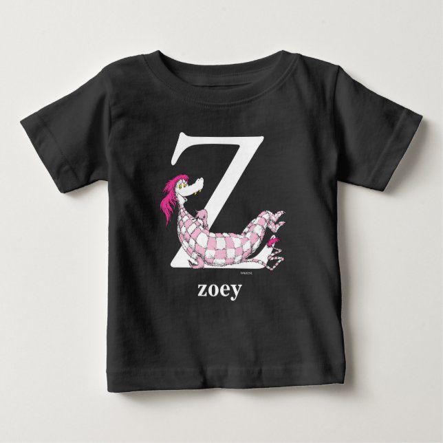 Dr. Seuss's ABC: Letter Z - White | Add Your Name Baby T-Shirt (Front)