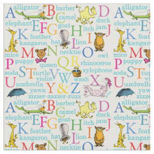 Dr. Seuss's ABC Pattern with Words Fabric