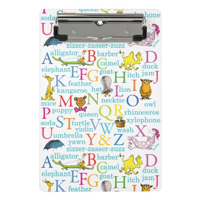 Dr. Seuss's ABC Pattern with Words Mini Clipboard (Front)