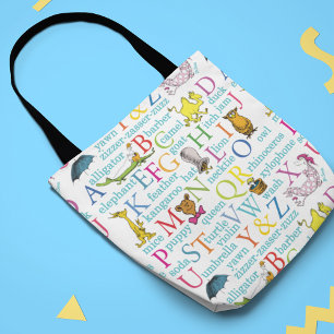 Dr. Seuss's ABC Pattern with Words Tote Bag