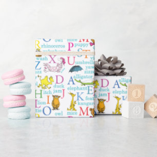Dr. Seuss's ABC Pattern with Words Wrapping Paper