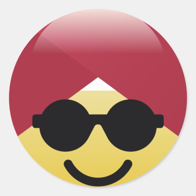 Dr. Social Media Sunglasses Turban Emoji Sticker (Front)