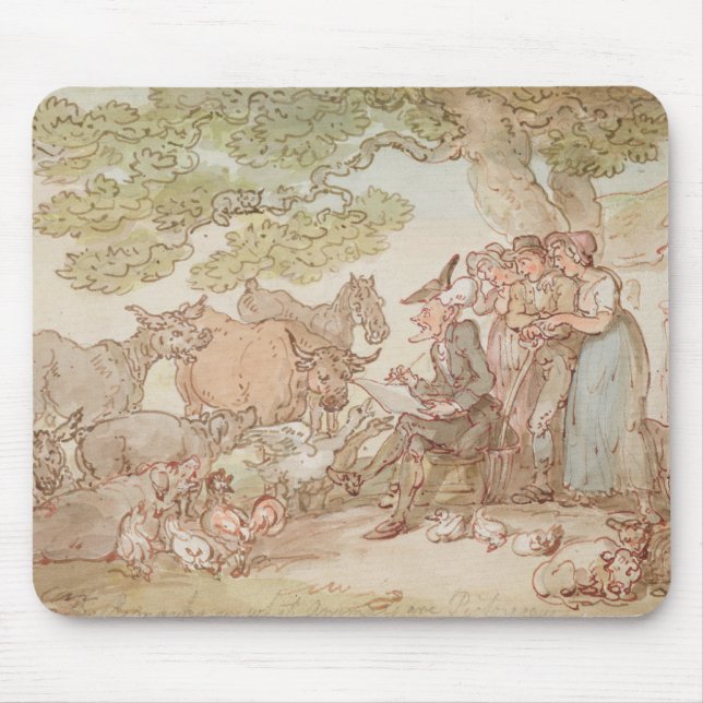 Dr. Syntax sketching after nature Mouse Pad (Front)