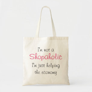 Draagtas satchel quotation shopaholic shop tote bag