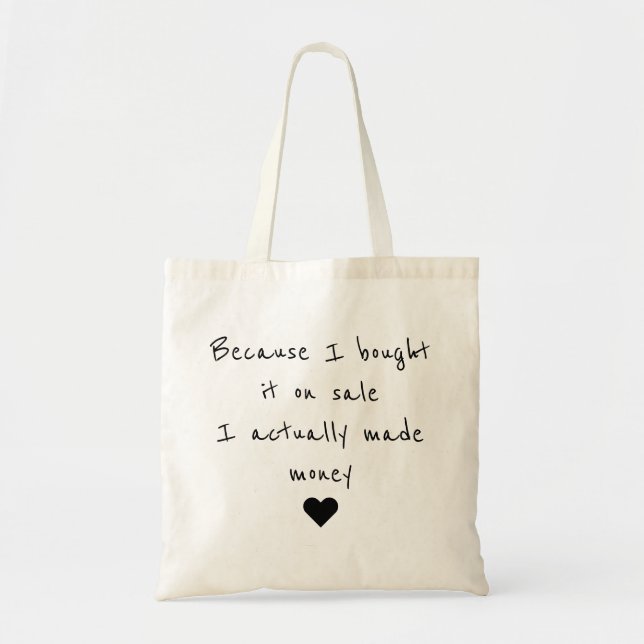 Draagtas Schoudertas citaat sale ik maak geld Tote Bag (Front)