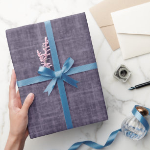Drab Purple Linen Wrapping Paper