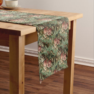 Drac’s Finery – Gothic Dragon Floral  Short Table Runner