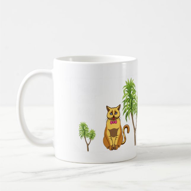 Dracaena Toxic To Cats Warning Art Coffee Mug (Left)