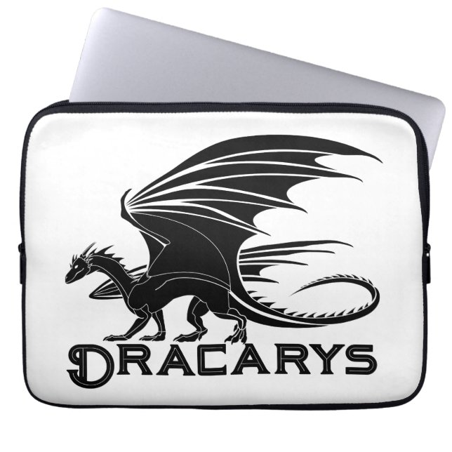 Dracarys Black Dragon Laptop Sleeve (Front)