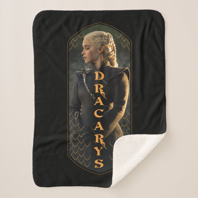 "Dracarys" Daenerys Targaryen Graphic Sherpa Blanket (Front)