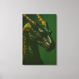 Drachen kopf portrait in style canvas print
