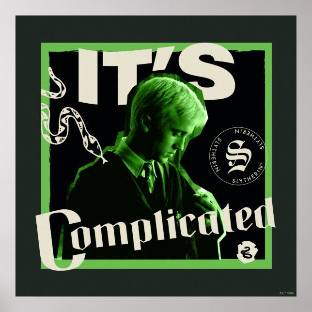 Draco Malfoy - "It's Complicated" Poster (Front)
