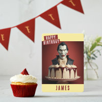 Dracula Birthday Card